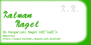 kalman nagel business card